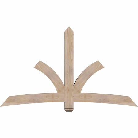 Ekena Millwork Davenport Smooth Timber Gable Bracket, Douglas Fir, 84"W x 49"H x 5 1/2"D x 5 1/2"F, 14/12 Pitch GBW084X49X0606DAV00SDF